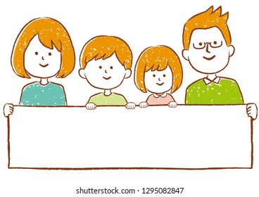 Vector illustration of a family