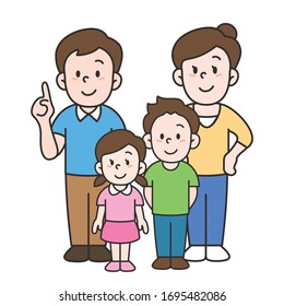 ilustración vectorial de una familia
