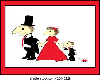 vector illustration of family