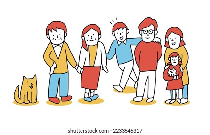 Vector illustration of family concept.