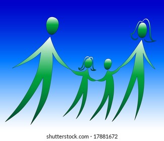 vector illustration of family figures