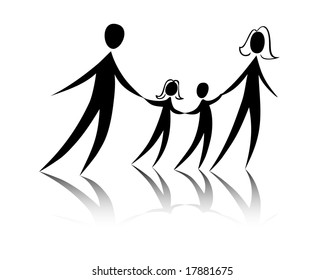 vector illustration of family figures