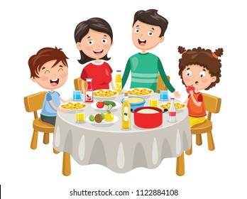 Kids Eating Table Stock Vectors, Images & Vector Art | Shutterstock