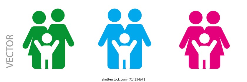 Vector illustration of family icon 