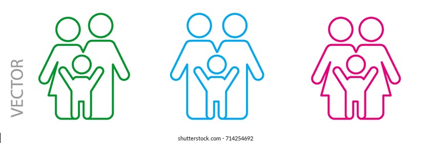 Vector illustration of family icon 