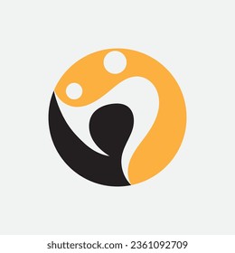 vector illustration of family logo consisting of simple figures of father, mother and son