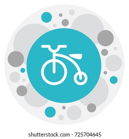 Vector Illustration Of Family Symbol On Bicycle Icon. Premium Quality Isolated Velocipede Element In Trendy Flat Style.