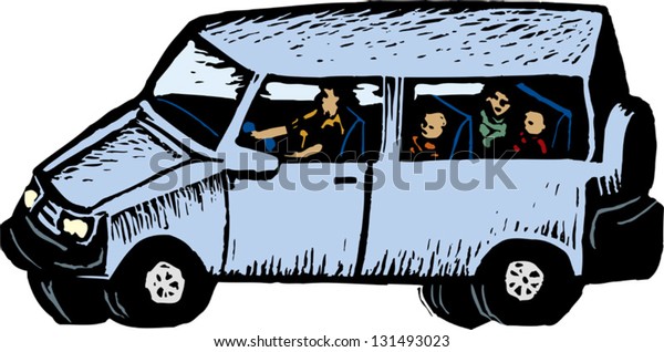 Vector illustration of family
van