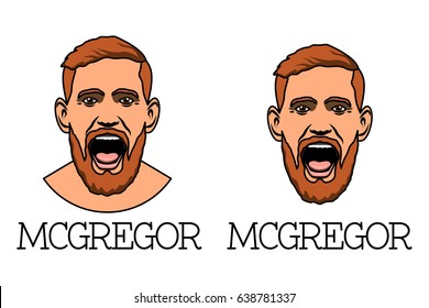 Vector illustration of the famous Irish fighter mma Conor McGregor
