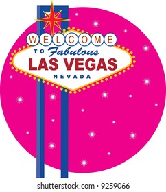 Vector illustration of the famous Las Vegas sign