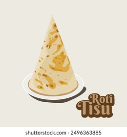 Vector illustration of famous Malaysian food, Roti Tisu