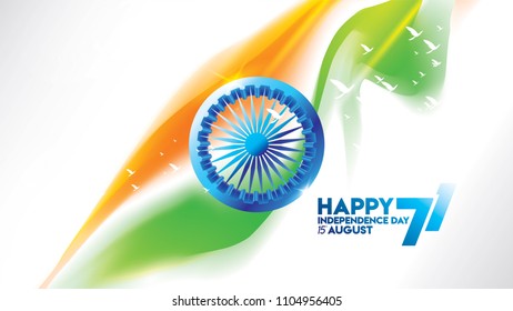 vector illustration of Famous monument of India background for 15th August Happy Independence Day. 71 years of Freedom indian