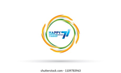 ilustración vectorial del famoso monumento de la India en el 15 de agosto del Feliz Día de la Independencia. India de 71 años de libertad