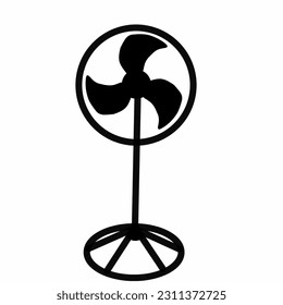 vector illustration of a fan
