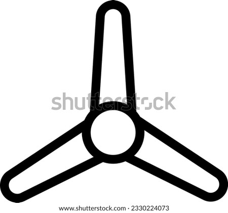 Vector illustration of fan blade icon. Blades of a windmill. Wind power generation.