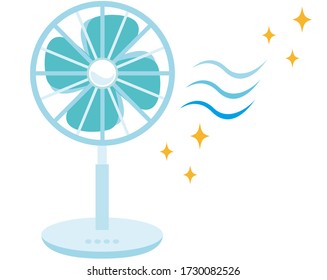 Vector illustration of a fan,  Electric fan icon