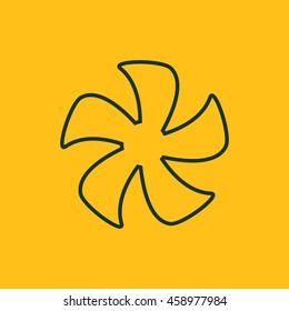 Vector illustration of fan icon