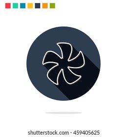 Vector illustration of fan icon