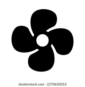 ilustración vectorial del icono del ventilador en fondo blanco