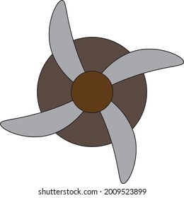 Vektorgrafik eines Ventilators und eines Rotors 