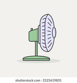 Vector illustration of a fan running