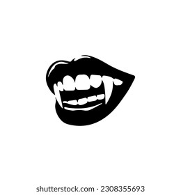 vector illustration of fanged teeth