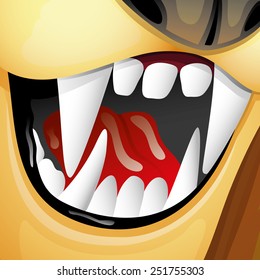 Vector illustration. Fangs.