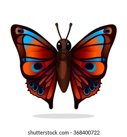 vector illustration fantastic butterfly. clipart isolated on white background. EPS 10