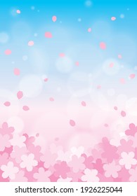 Vector illustration of fantastic cherry blossom background (vertical)