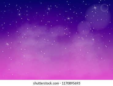 Vector illustration of fantastic colorful galaxy,Abstract cosmic background
