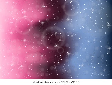 Vector illustration of fantastic colorful galaxy,Abstract cosmic background
