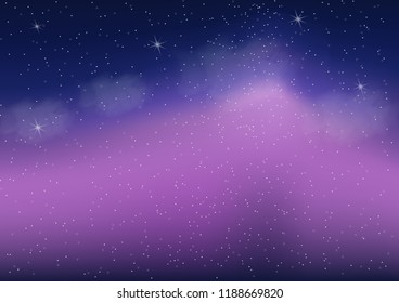 Vector illustration of fantastic colorful galaxy,Abstract cosmic background
