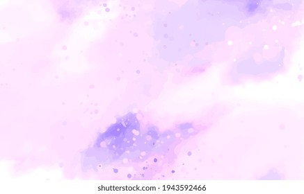 Vector illustration of fantasy background and pastel color. Beautiful wallpaper HD splash watercolor multicolor blue pink, pastel color,Rainbow color, sky, brush strokes wash.Vector illustration EPS10