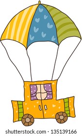 Vector illustration of a fantasy car