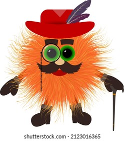 vector illustration of a fantasy character with a hat