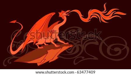 Similar – Image, Stock Photo Fire breathing volcano at night
