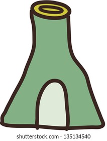 Ilustración vectorial de una casa de fantasía