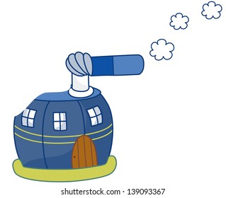 Vector illustration of a fantasy house