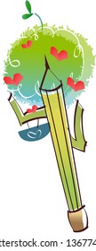 Ilustración vectorial de un lápiz de fantasía