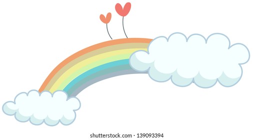 Vector illustration of a fantasy rainbow