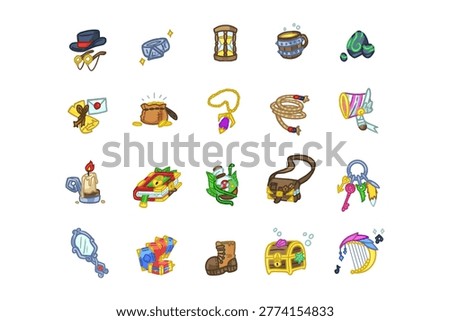 Vector illustration of fantasy stuff