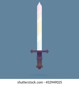 Vector illustration with fantasy weapon