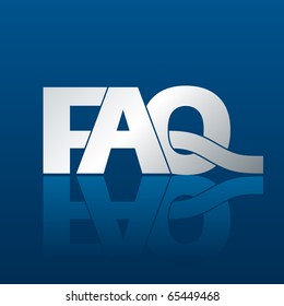 Vector Illustration Of A FAQ Frequently Asked Questions Logo