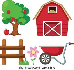 Vector illustration of farm 