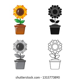 Vector illustration of farm and agriculture icon. Set of farm and plant stock symbol for web.