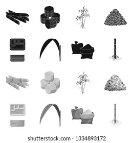 Vector illustration of farm and agriculture  icon. Set of farm and technology vector icon for stock.