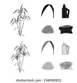 Vector illustration of farm and agriculture  icon. Collection of farm and technology stock vector illustration.