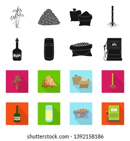 Vector illustration of farm and agriculture  icon. Set of farm and technology vector icon for stock.