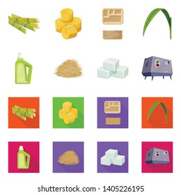 Vector illustration of farm and agriculture  icon. Set of farm and technology vector icon for stock.