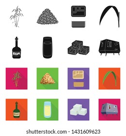 Vector illustration of farm and agriculture icon. Set of farm and technology stock vector illustration.
